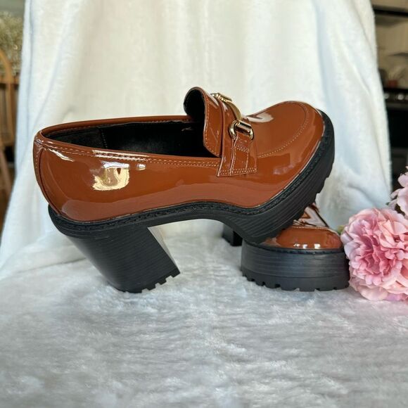 Brown Patent Leather Loafers - Picture 2 of 9